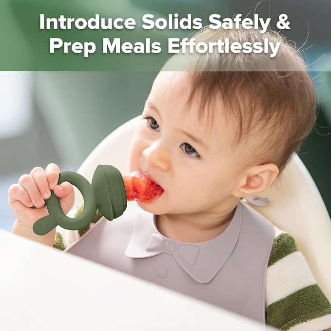 Haakaa Baby Fruit Food Feeder & Mini Freezer Nibble Tray Combo, Breastmilk - Image 2