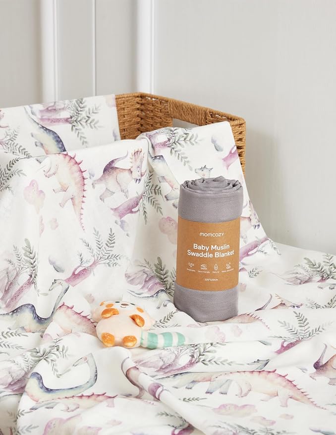 Momcozy Muslin Swaddle Blankets, Ultra Soft Neutral Registry Essentials - Image 9