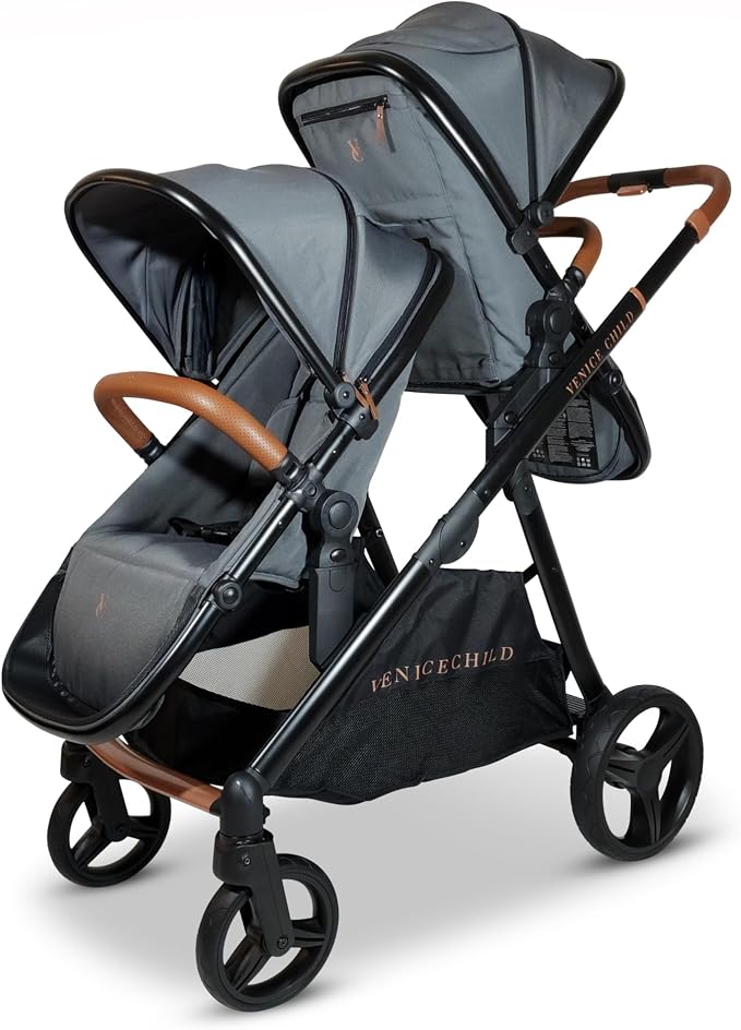 Venice Child Midnight Ventura Single to Double Sit-and-Stand Stroller & 2nd - Image 2