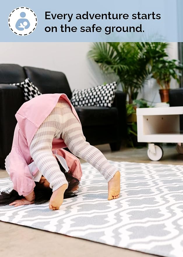 Baby Care Play Mat 82'' x 55'' Original One-Piece Reversible Rollable - Image 3