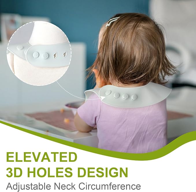 Accmor Silicone Baby Bibs, Waterproof Soft Bibs - Image 4