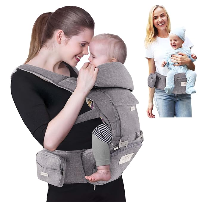 FRUITEAM Baby Carrier Newborn to Toddler, Safety-Certified Baby Waist Stool by FRUITEAM
