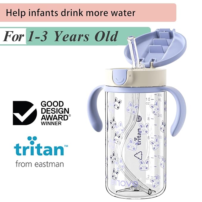Evorie Tritan Spill Proof Toddler Straw Sippy Cup, 10 oz - Image 2