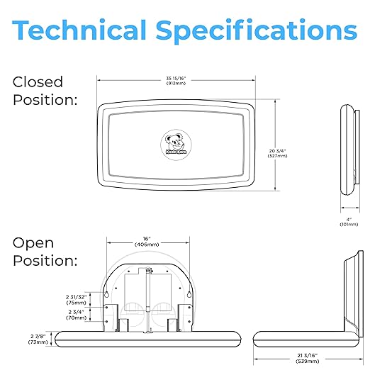 Koala Kare Surface-Mounted Horizontal Baby Changing Station, Model KB300-00 - Image 7