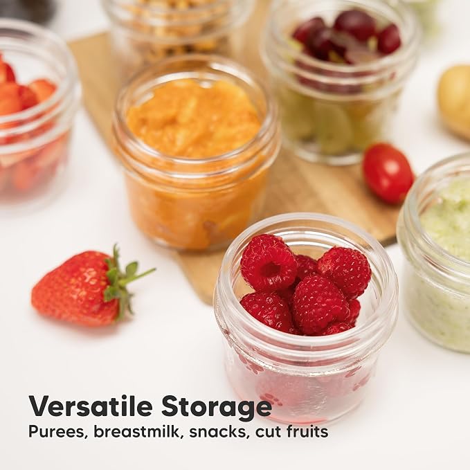 KeaBabies 12pk 4oz Glass Baby Food Containers - Image 8
