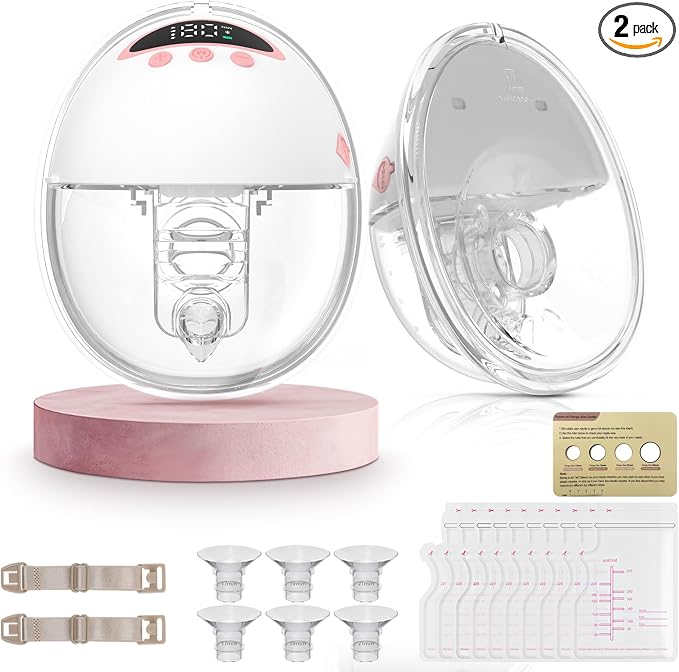 Double Wearable Electric Breast Pump, Hands-Free Breastfeeding Pump by YXYaoZhengYiGeYi