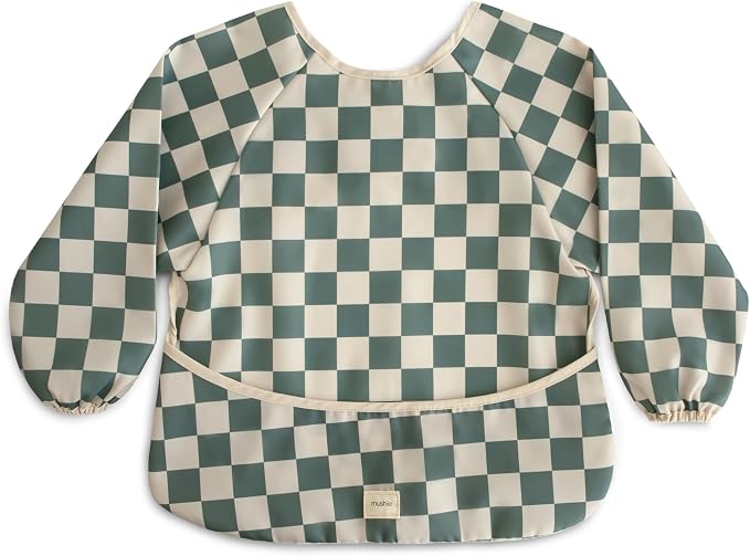 mushie Long Sleeve Baby Bib | Water Resistant Adjustable Fit by mushie
