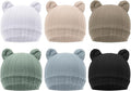 DRESHOW BQUBO 6 Pack Baby Hats for Boys Girls Unisex Baby Hat Soft Knit Cap by DRESHOW