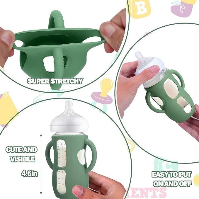 BUSOHA 3 Pack Silicone Sleeves for Avent Natural Baby Bottles - Image 5