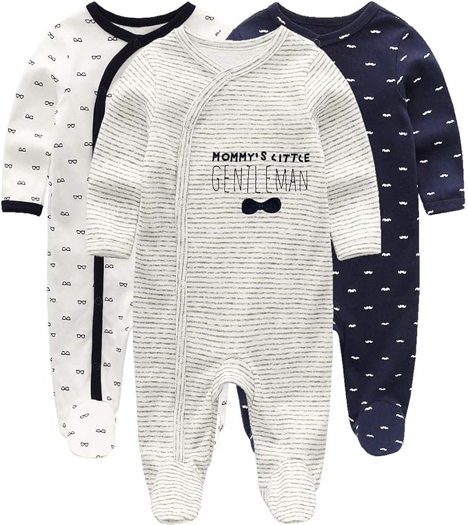 Kiddiezoom Baby and Toddler Boys'Snug Fit Footed One-Piece Romper Jumpsuit by Kiddiezoom