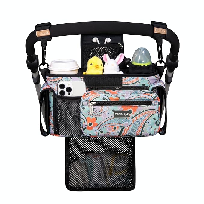 TOPDesign Universal Baby Stroller Organizer, Stroller Caddy by TOPDesign