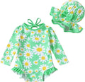 YOUNGER TREE Infant Baby Girls Swimsuit Long Sleeve Swimsuits One Piece by YOUNGERTREE