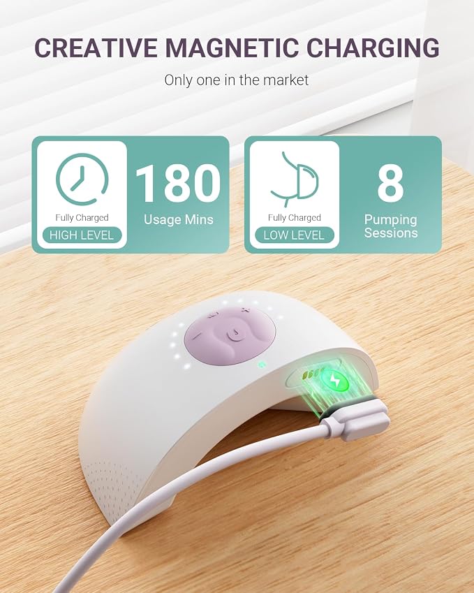 Heated Wearable Breast Pump, Industry-Leading Heating Tech, Innovative Magnetic - Image 3