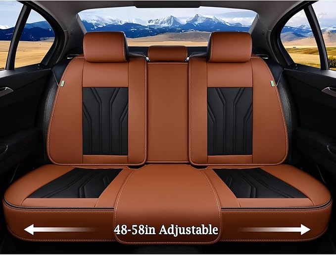 FLORICH Leather Seat Covers, Seat Covers Full Set, Car Seat Protectors 5 Seats - Image 4