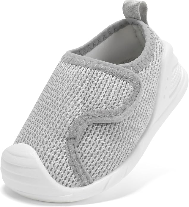 Baby Boys Girls First Walking Shoes Wide Toe Box Infant Sneakers Lightweight by STQKIDS