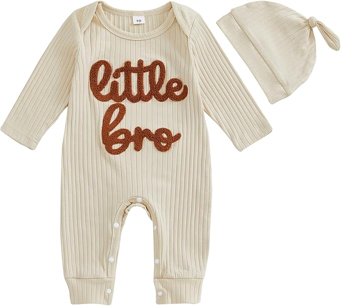 Fernvia Newborn Baby Boy Clothes Letters Print Bodysuit 3 6 9 12 18 Months Long by Fernvia