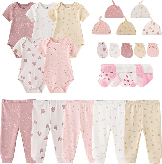 Newborn Layette Gift Set Bodysuits Pants by MAMIMAKA