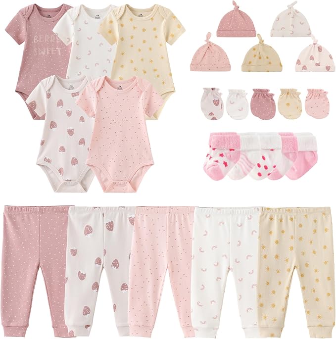 Newborn Layette Gift Set Bodysuits Pants by MAMIMAKA