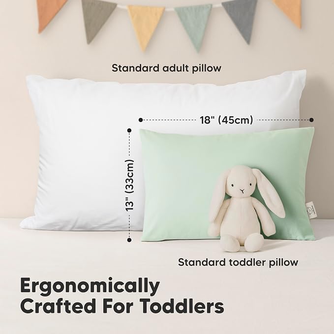KeaBabies 2-Pack Toddler Pillow 13x18 - Image 3