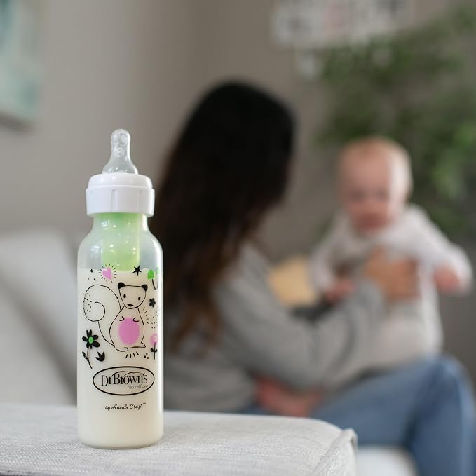 Dr. Brown's Natural Flow Anti-Colic Options+ Narrow Baby Bottle, Squirrel & Goat - Image 20