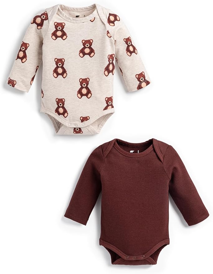MONICA + ANDY Baby Organic Long Sleeve Jack and Jill Bodysuit by monicaandy