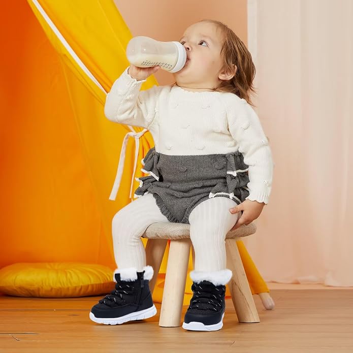 BMCiTYBM Girls Boys Snow Boots Warm Winter Fur Lined Baby Shoes - Image 2