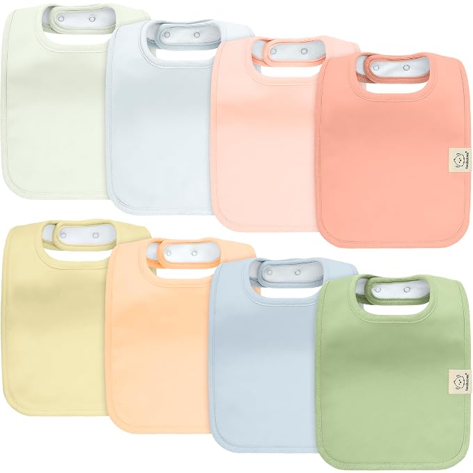 KeaBabies 8-Pack Organic Baby Bibs by KeaBabies