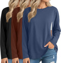 3 Pack Women's Nursing Breastfeeding Tops, Long Sleeve Maternity Shirts by Sweetyweee