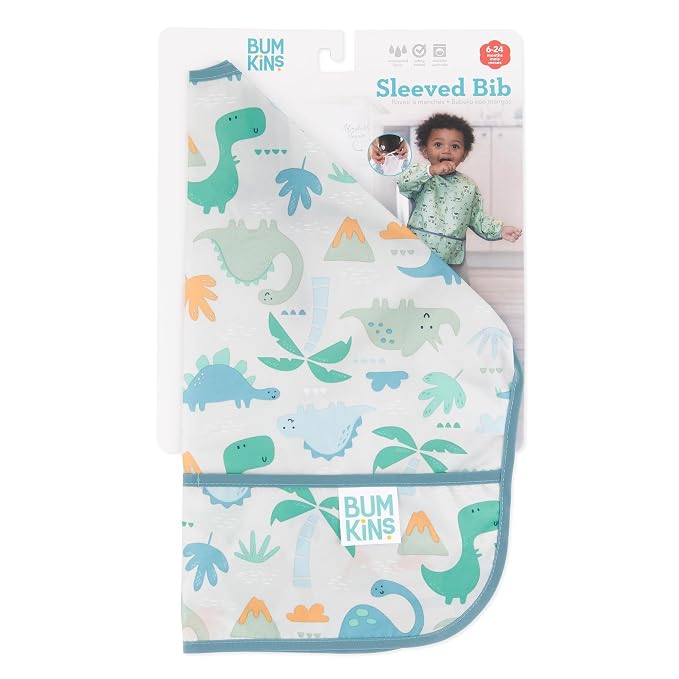 Bumkins Sleeved Bib for Girl or Boy, Baby and Toddler for 6-24 Mos, Essential - Image 6