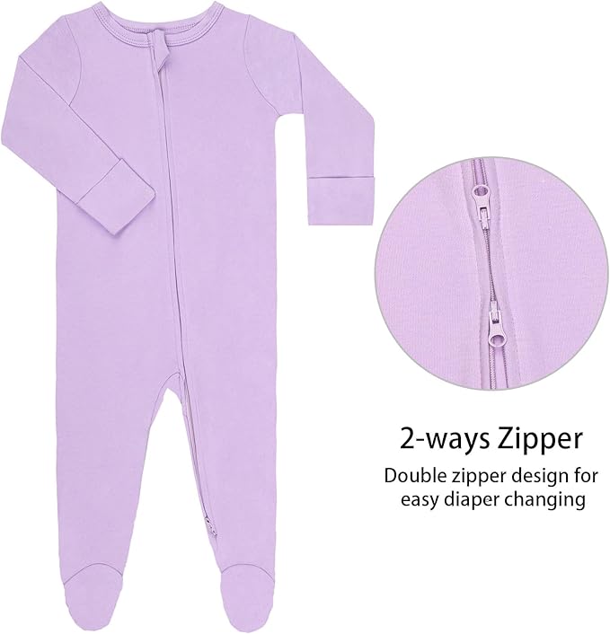 GUISBY Long Sleeve Baby Footed Pajamas - Image 3