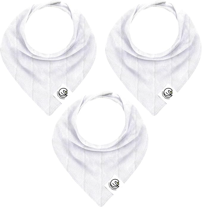 Premium Baby Bibs – 3 Pack for Boys & Girls | Natural Cotton, Super Absorbent by GigglyGoose%C2%AE