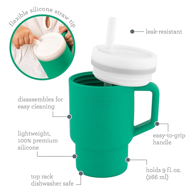 Infantino My 1st Tumbler, Silicone Sippy Cup - Image 5