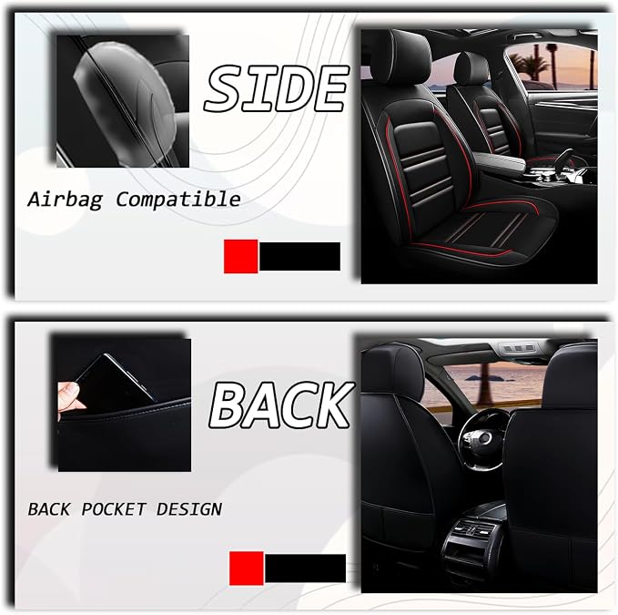Seat Covers for kia Soul 2010-2025 | 5-Seats Leather Seat Covers - Image 6