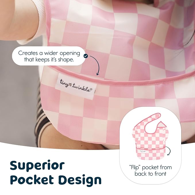 Tiny Twinkle Mess Proof Baby Bibs - Image 4