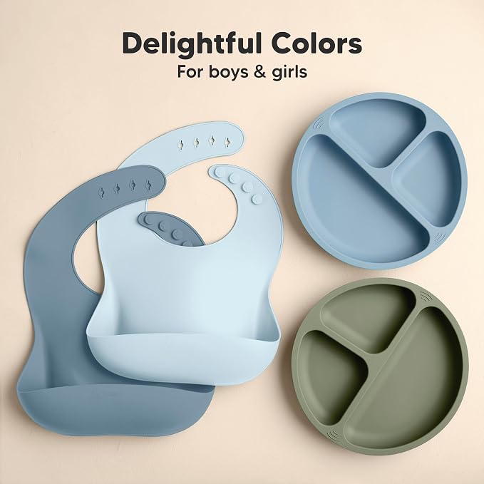 KeaBabies 2-Pack Silicone Baby Bibs - Image 9