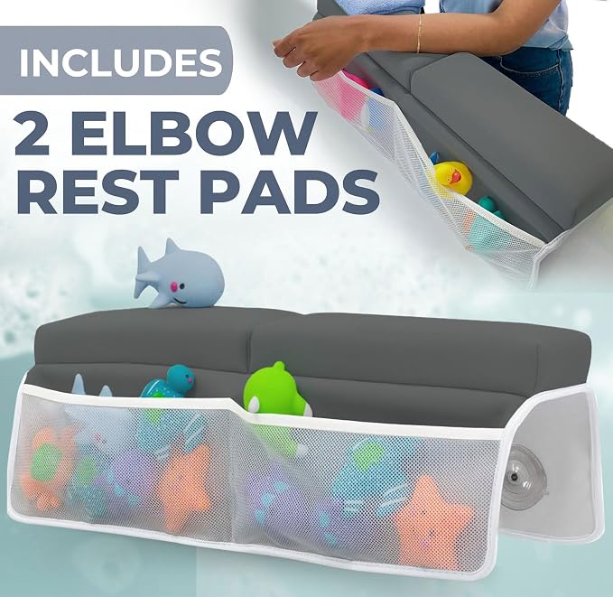 Comfortable Baby Bath Kneeler and Elbow Rest Pad Set – Thick Memory Foam Bath - Image 3