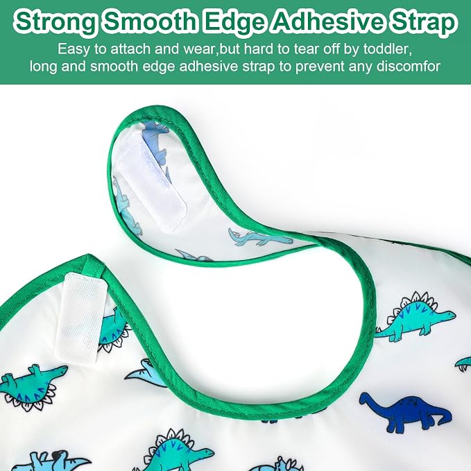 Accmor Baby Bibs, Waterproof Baby Toddler Bibs, Apron Smock Bib - Image 3