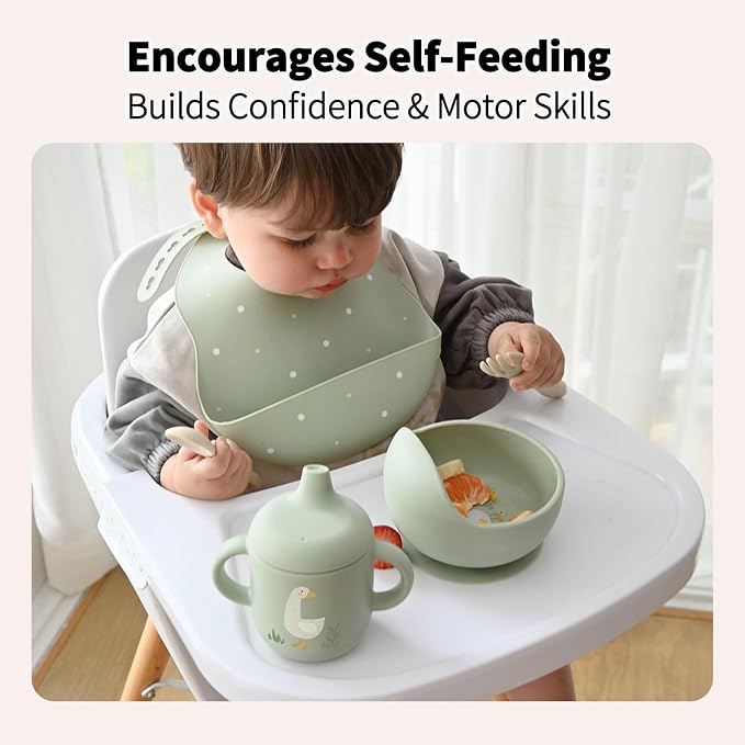Little Rawr Baby Led Weaning Bundle, 100% Silicone Baby Feeding Set Includes - Image 4