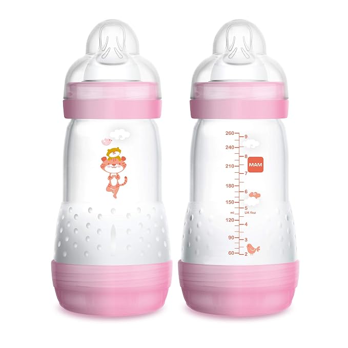 MAM Easy Start Anti-Colic Baby Bottle 9 oz, Medium Flow, Breastfeeding-Like by MAMBabyUSA
