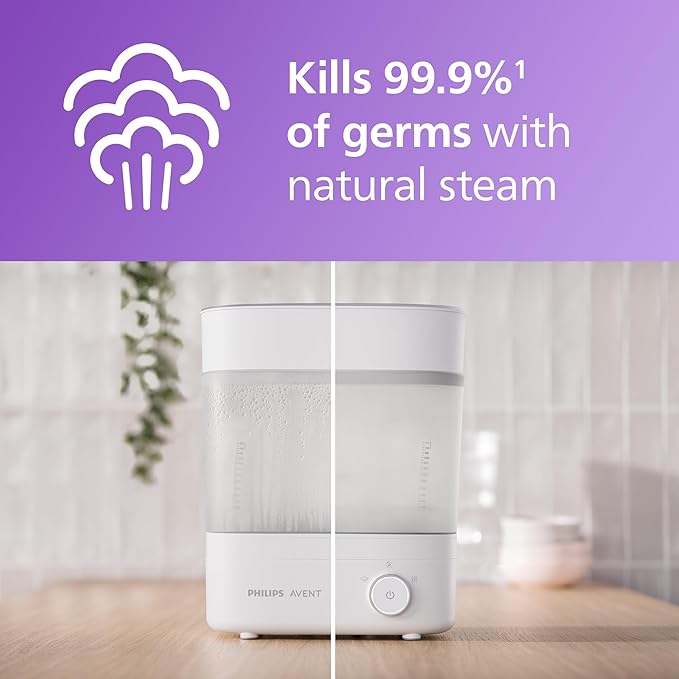 Philips Avent Baby Bottle Sterilizer and Dryer Premium, Removes 99, 9% of - Image 3