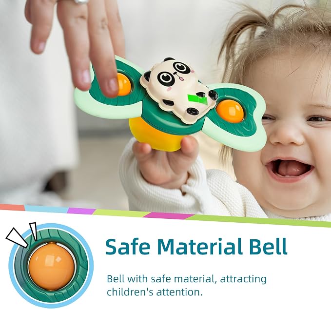 LiKee Strong Suction Cup Fidget Rotating Sensory Bath Toys - Image 2