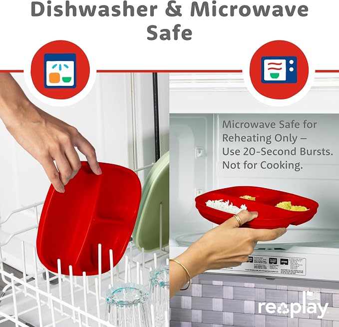 Re-Play Toddler Plates with Dividers - Image 7