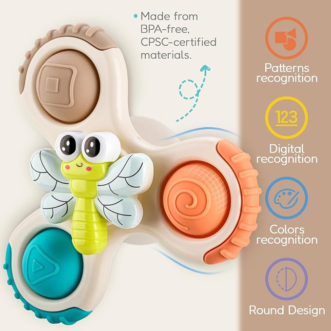 ALASOU 3PCS Pop Suction Cup Spinner Toys - Image 9