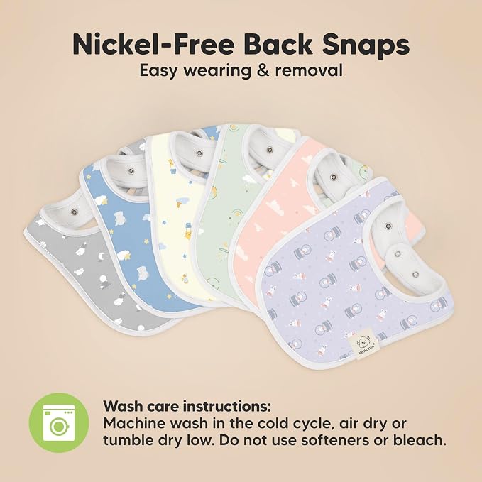8-Pack Organic Baby Bibs for Boys, Girls - Image 9