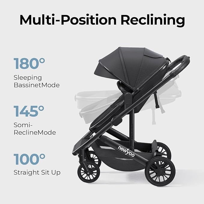 newyoo Bassinet Stroller for Infant, Nestro 516M, Convertible Baby/Toddler - Image 3