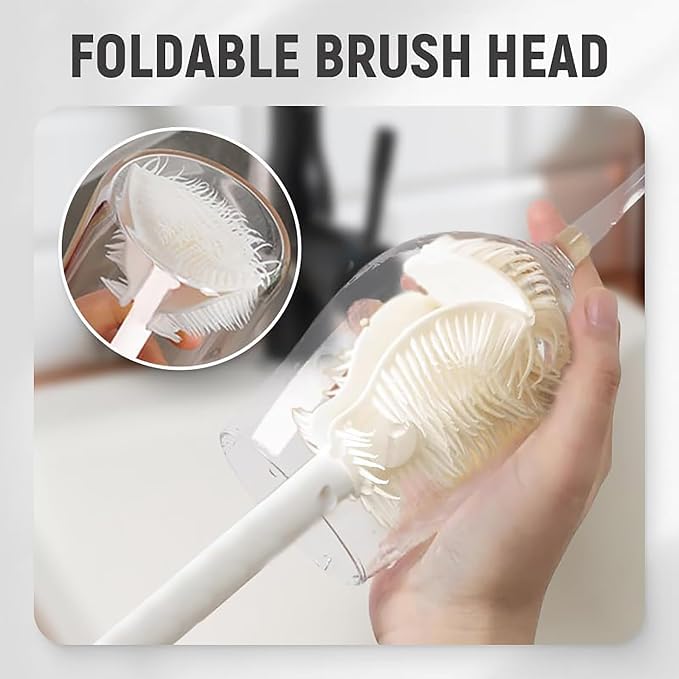 3Pcs 360° Flexible Silicone Bottle Brush - Image 3