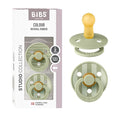 BIBS Pacifiers - Studio 2 Pack | Round Nipple Baby Pacifier | BPA Free Natural by BIBS