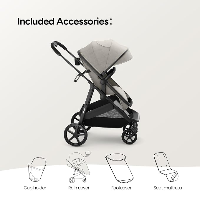 Mompush Wiz 2 in 1 Baby Stroller - Image 3