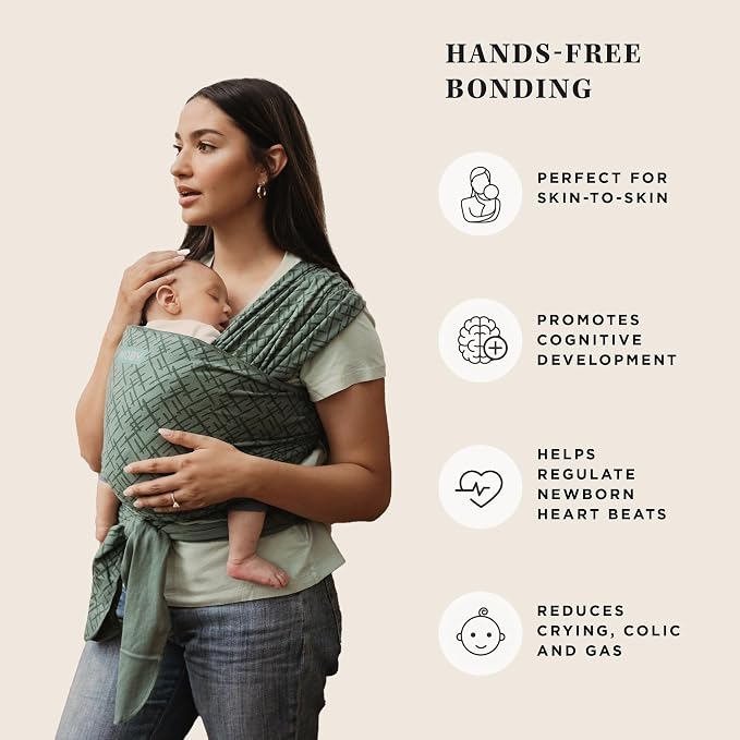 Moby Baby Wrap Carrier Classic for Newborns to Toddlers, Infant Sling Carrier - Image 5