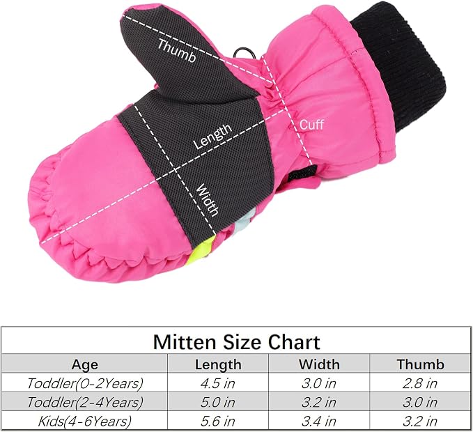F Flammi Toddler Kids Snow Mittens - Image 8